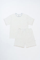 AVAUMA mommy pajama set – vanilla herb floral short sleeve top and shorts